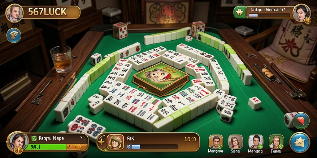 Tampilan gameplay seru di 567LUCK dengan ubin Mahjong.