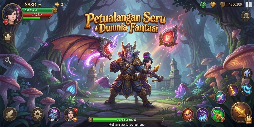 Tampilan menarik gameplay 888R dalam dunia petualangan yang seru.