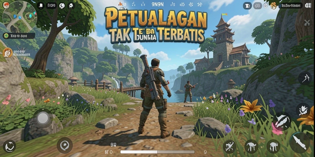 Tampilan gameplay mendebarkan di dunia terbuka 9N9N.