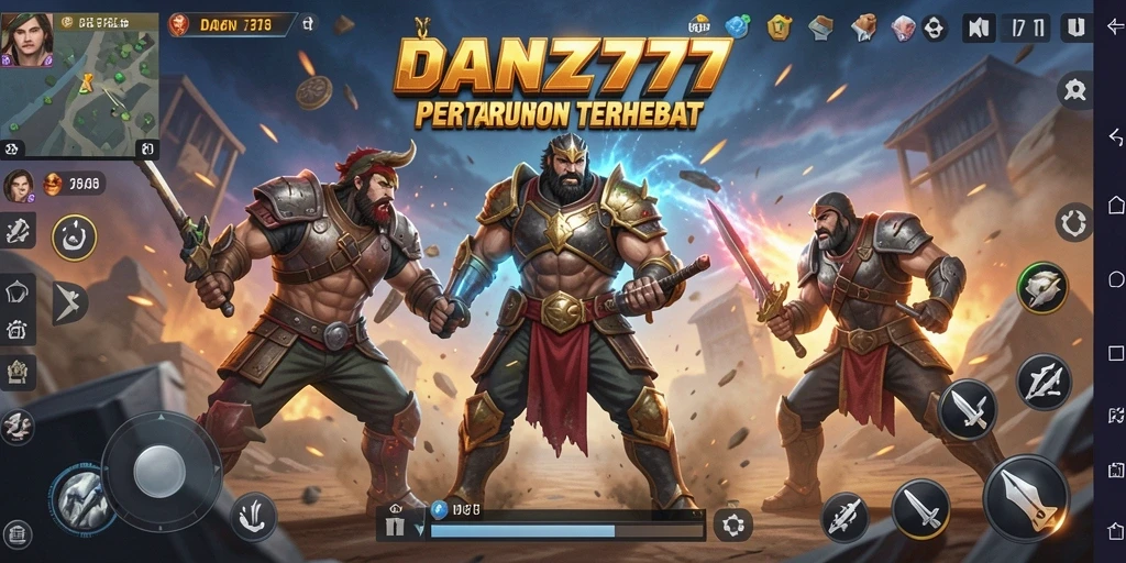 Tampilan menegangkan dari gameplay Battle Royale di DAN777.
