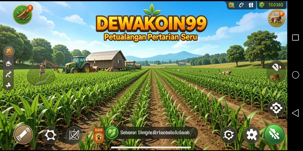 Gameplay seru bertani di DEWAKOIN99 dengan grafik yang menawan.