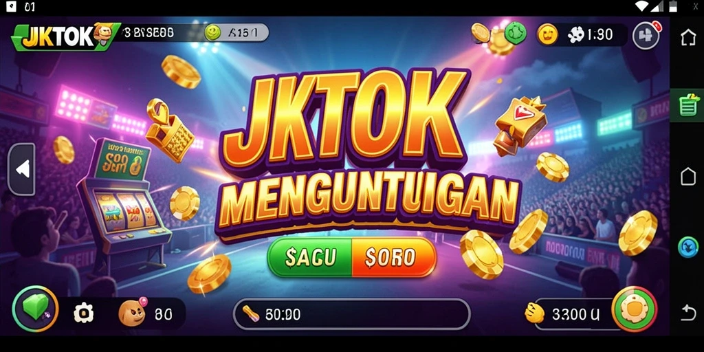 Tampilan menarik dari gameplay JKTOK Slot dengan mesin slot beragam.