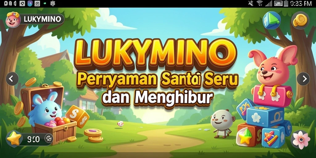 Tampilan gameplay LUKYMINO yang menarik dan penuh warna.