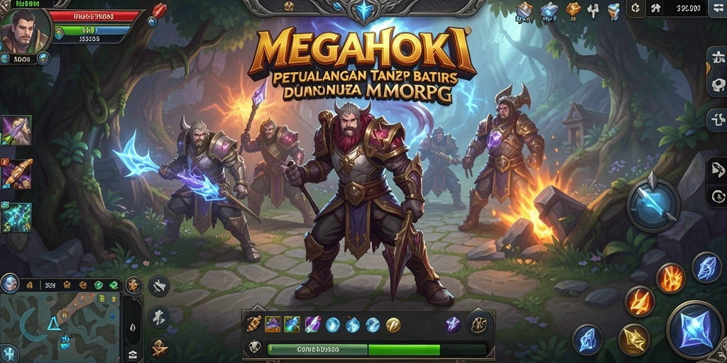 Tampilan seru gameplay MEGAHOKI dalam petualangan MMORPG.