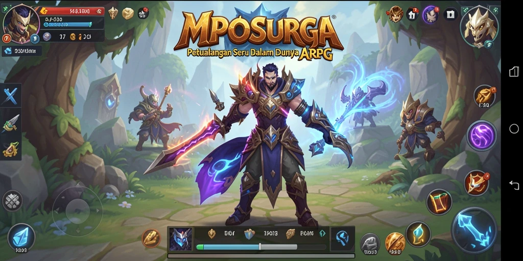 Tampilan seru gameplay MPOSURGA dengan aksi pertarungan menegangkan.