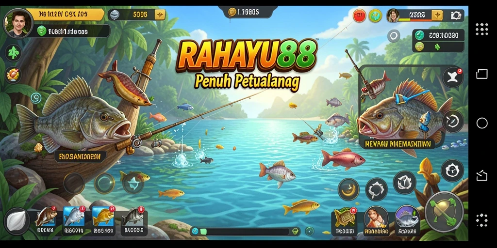 Tangkapan ikan yang besar dalam gameplay RAHAYU88 yang seru.