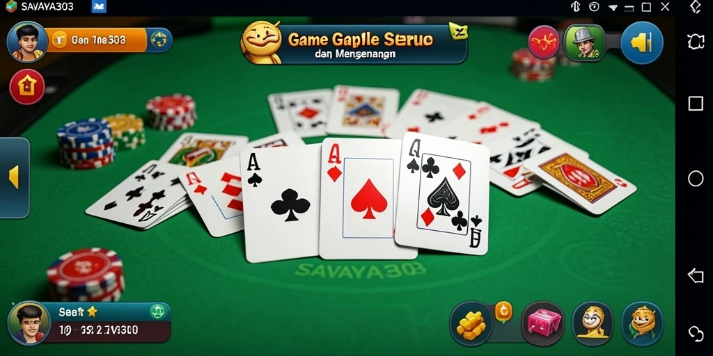 Tampilan screenshot SAVAYA303 menampilkan momen seru permainan Gaple.