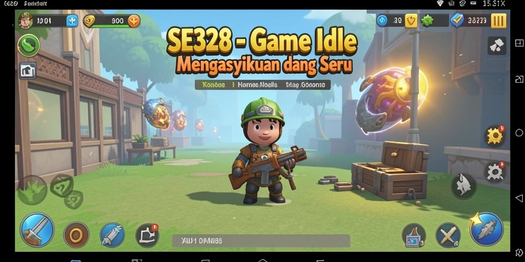 Screenshot utama SE328 menampilkan gameplay yang santai dan mudah.