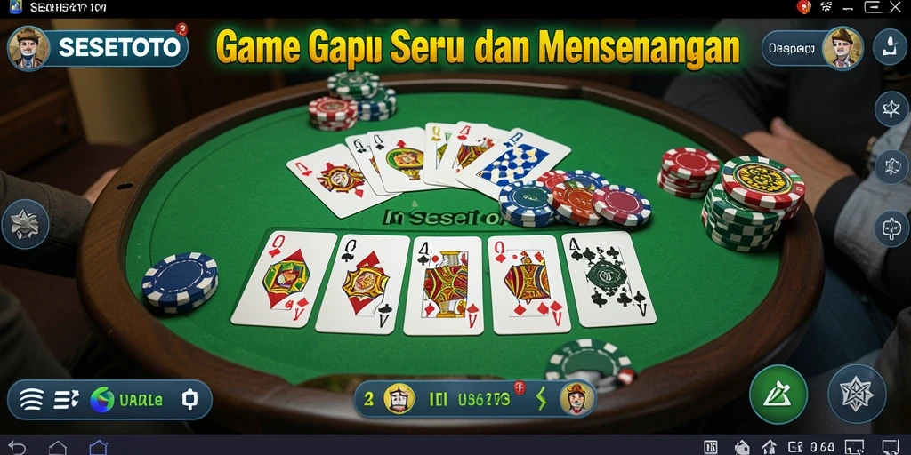 Gameplay seru SESETOTO yang menampilkan pertandingan Gaple.