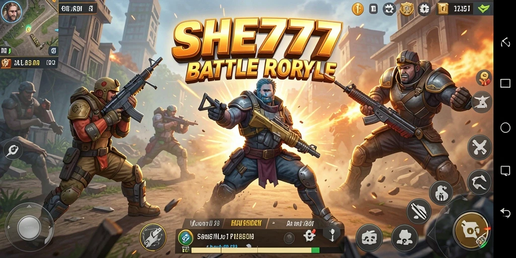 Gameplay Battle Royale yang seru dan mendebarkan di SHE777.