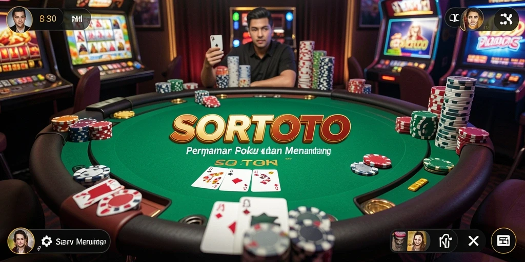 Tampilan gameplay Poker yang menantang dan seru di SORTOTO.