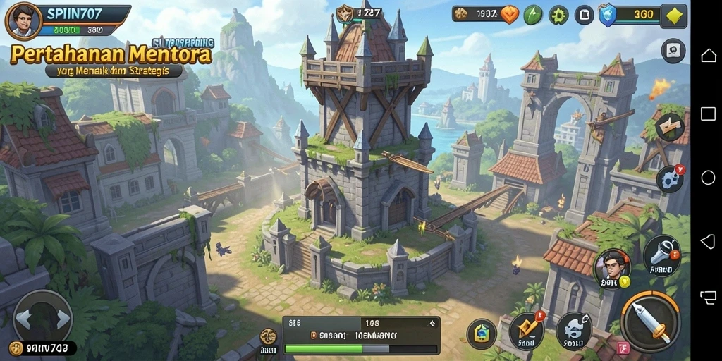 Gameplay menara pertahanan yang seru dan menantang di SPIN707.