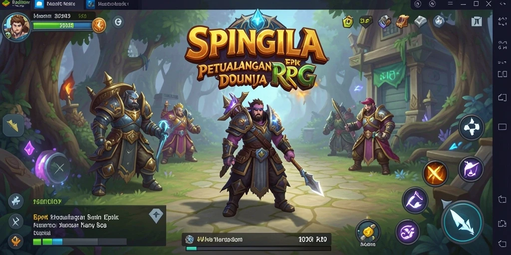 Tangkapan layar utama SPINGILA menampilkan aksi pertarungan seru dan karakter yang menawan.