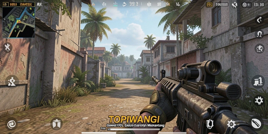 Gameplay mendebarkan dalam TOPIWANGI dengan pertempuran yang intens.