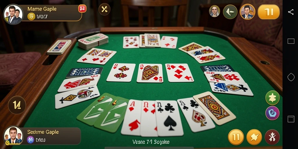 Tampilan gameplay Gaple yang mendebarkan dan interaktif.